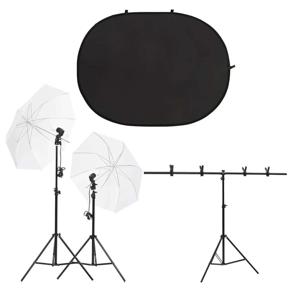 Vidaxl Photo Studio Set mit Beleuchtungsset und Hintergrundbildschirm