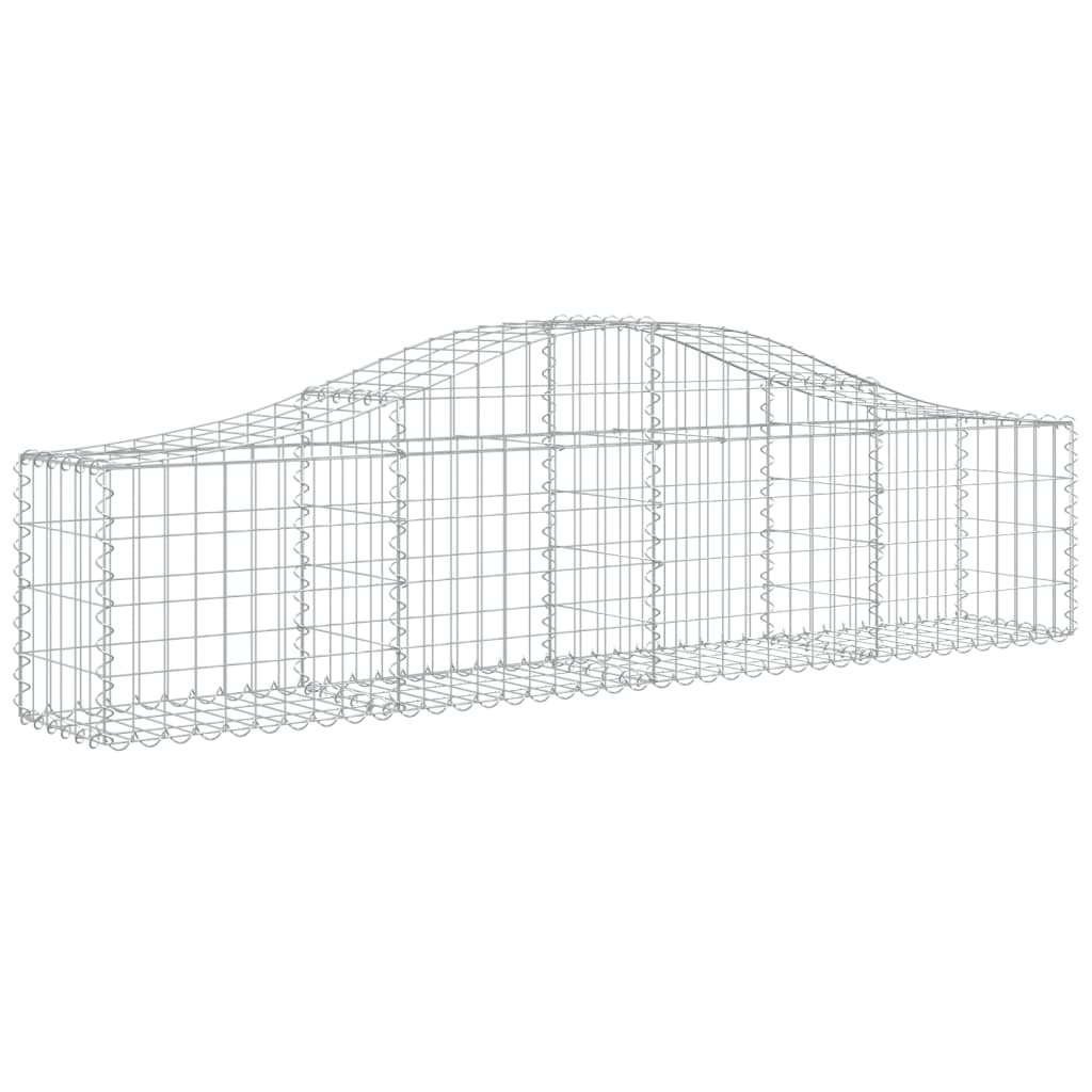 VidaXL Gabionen 9 Stück gebogen 200x30x40 60 cm verzinktes Eisen