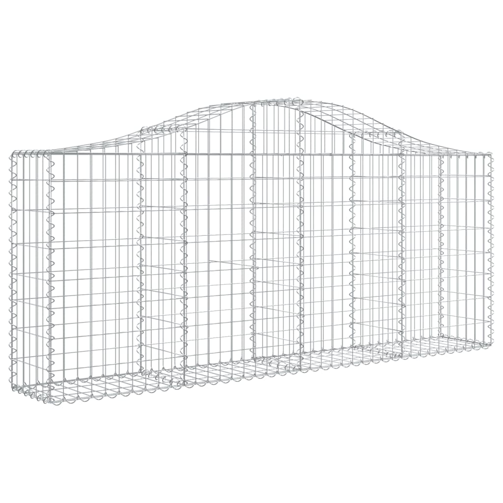 VidaXL Gabionen 10 Stück gebogen 200x30x80 100 cm Eisen