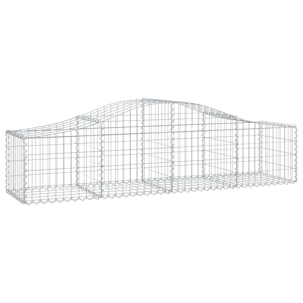 VidaXL Gabionen 18 Stück gebogen 200x50x40 60 cm verzinktes Eisen