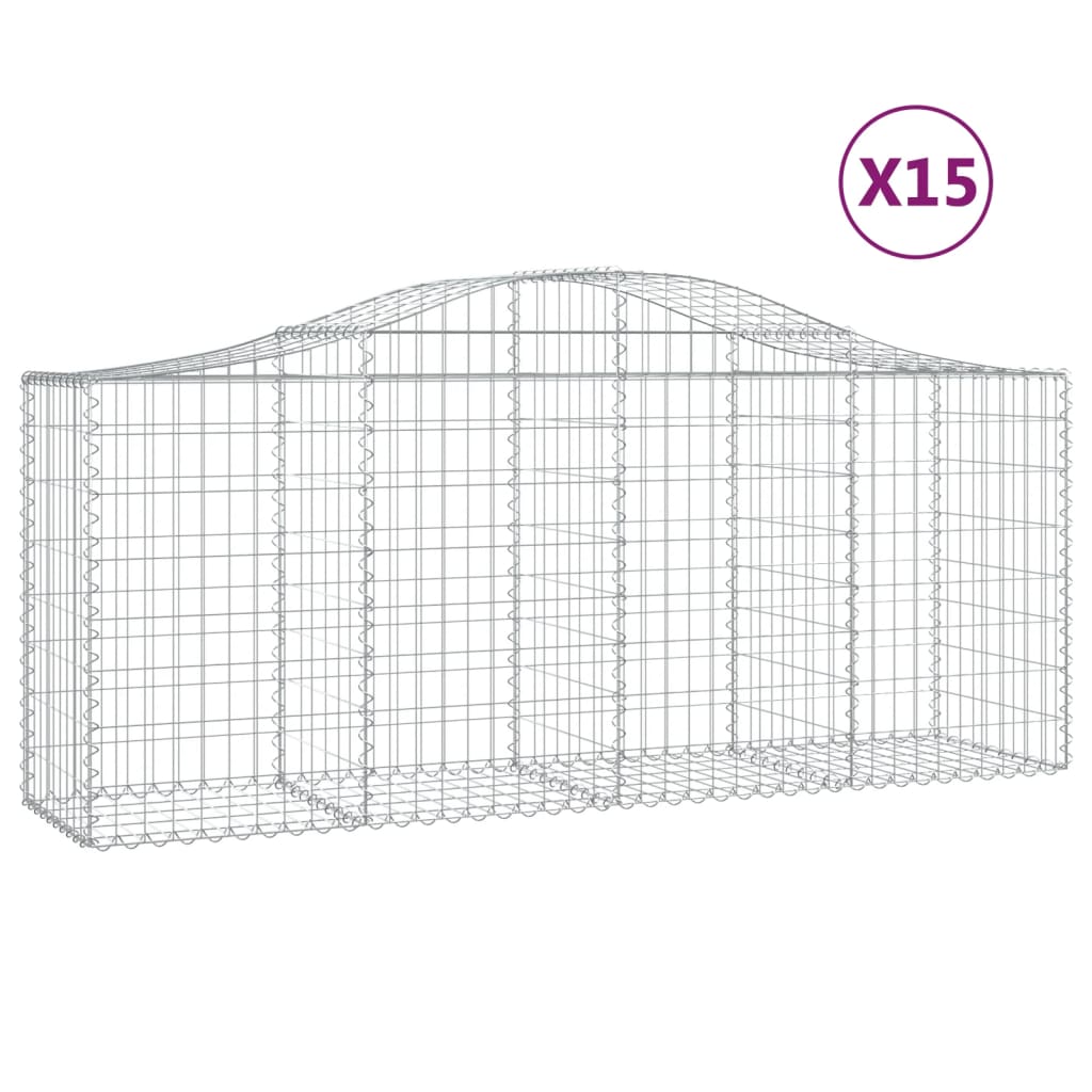 Vidaxl Schans Körbe 15 St. Gewölbe 200x50x80 100 cm Eisen