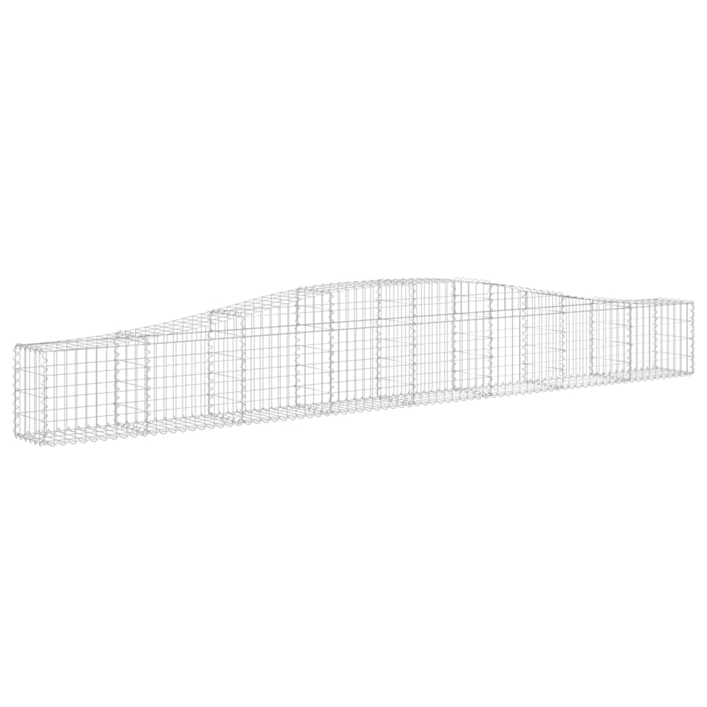VidaXL Gabionen 4 Stück gebogen 400x30x40 60 cm Eisen