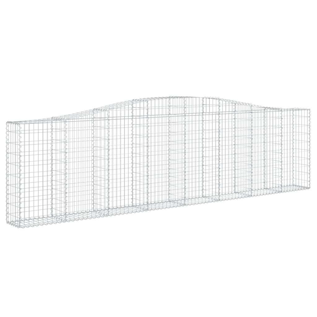 VidaXL Gabionen 7 Stk. gebogen 400x30x100 120 cm Eisen