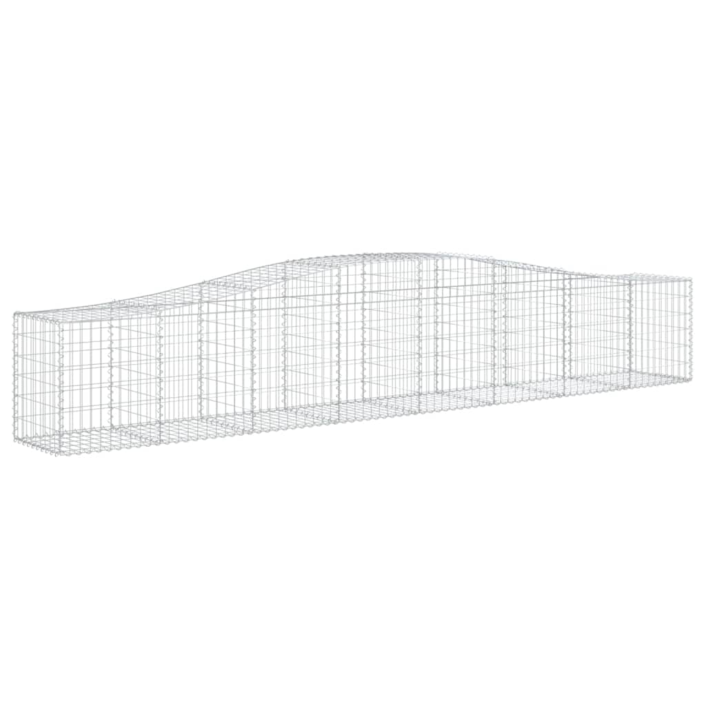 VidaXL Gabionen 5 Stück gebogen 400x50x60 80 cm verzinktes Eisen