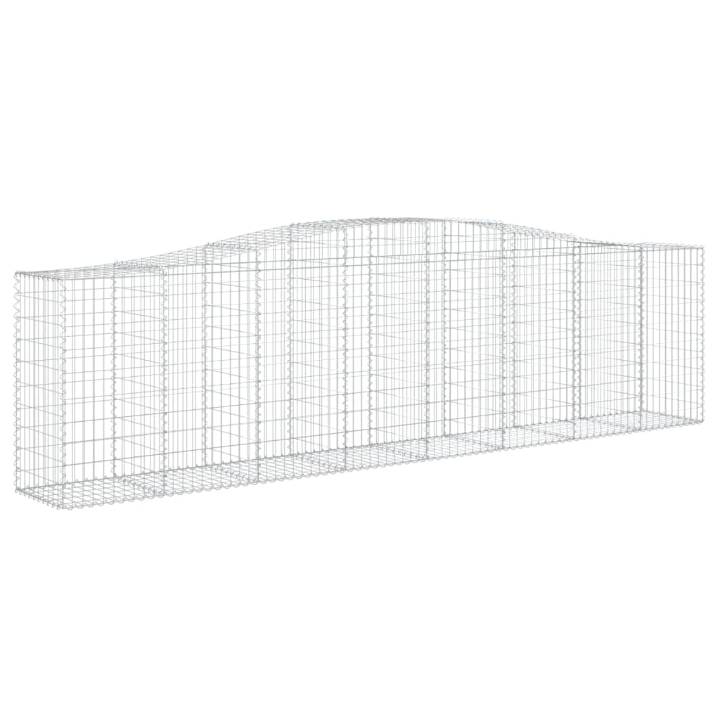 VidaXL Gabionen 4 Stück gebogen 400x50x100 120 cm Eisen