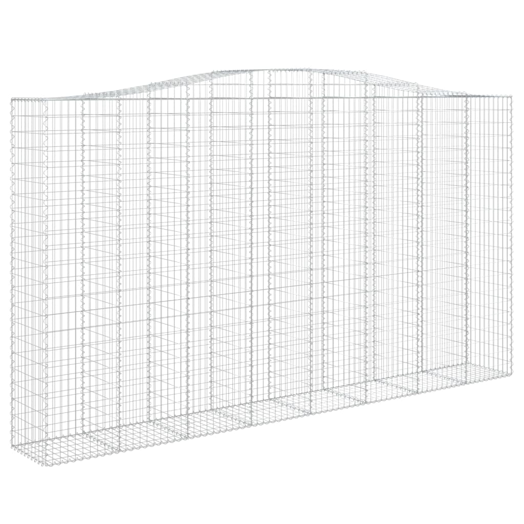 VidaXL Gabionen 2 Stück gebogen 400x50x220 240 cm Eisen