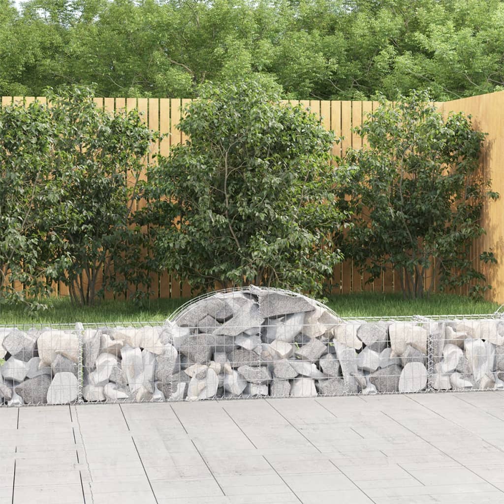 VidaXL Gabionen 4 Stück gebogen 200x30x40 60 cm Eisen