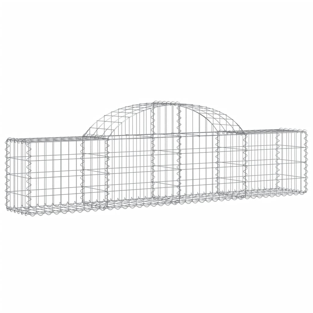 VidaXL Gabionen 13 Stück gebogen 200x30x40 60 cm verzinktes Eisen