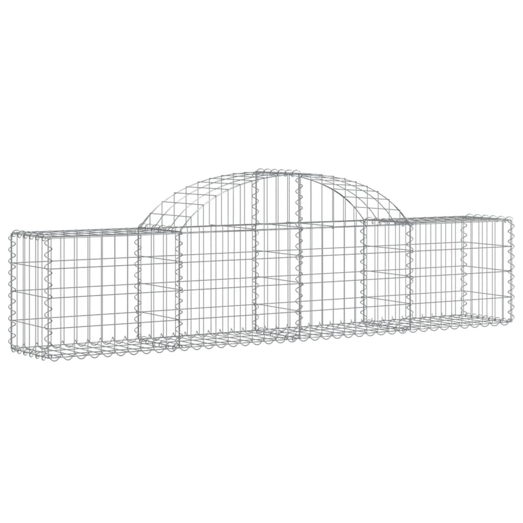 VidaXL Gabionen 18 Stück gebogen 200x30x40 60 cm verzinktes Eisen