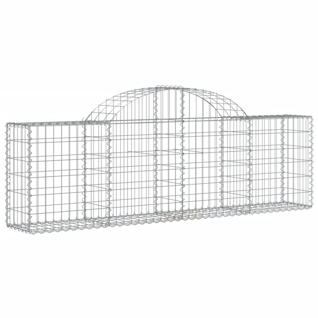 VidaXL Gabionen 11 Stück gebogen 200x30x60 80 cm verzinktes Eisen