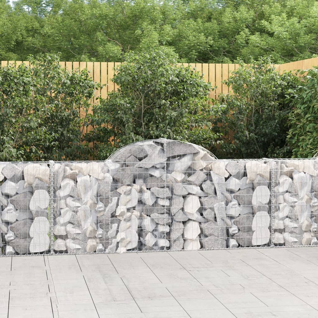 VidaXL Gabionen 11 Stück gebogen 200x30x80 100 cm Eisen