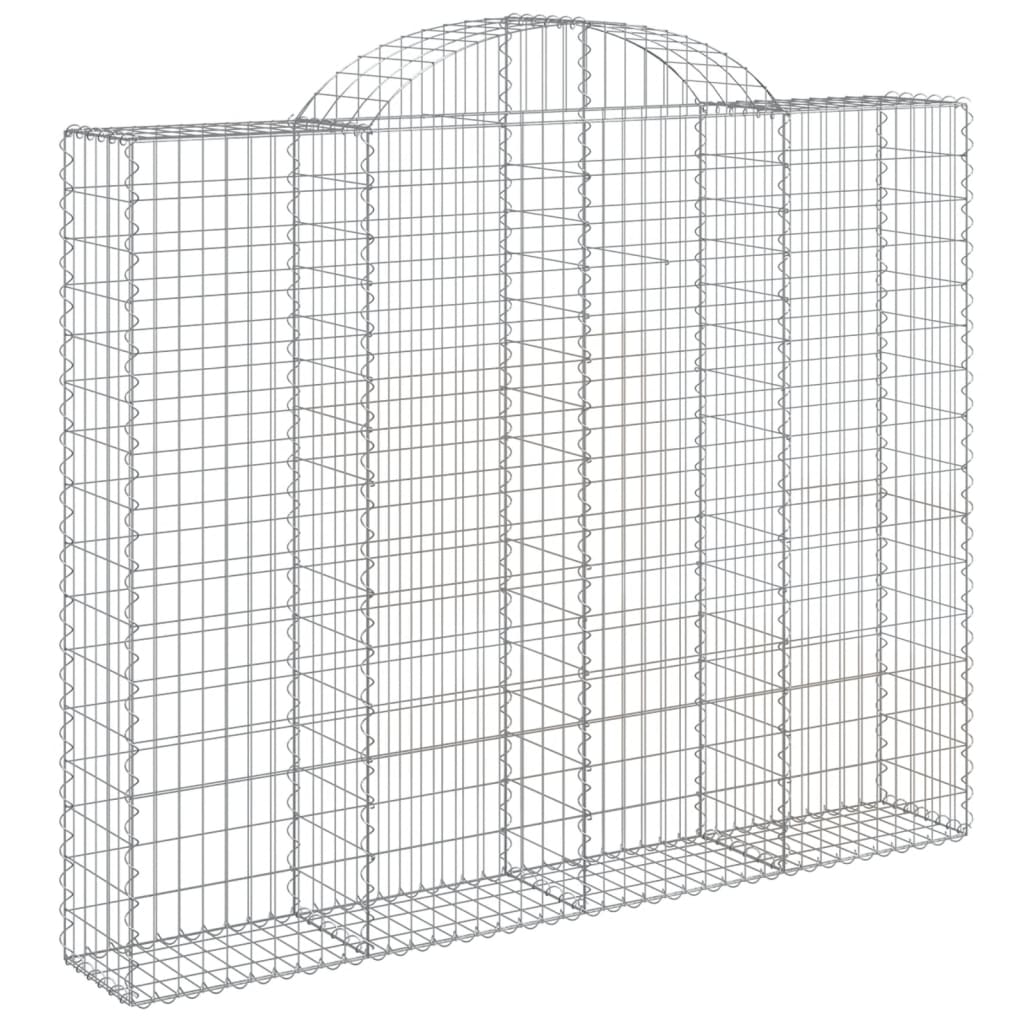 VidaXL Gabionen 10 Stück gebogen 200x30x160 180 cm Eisen