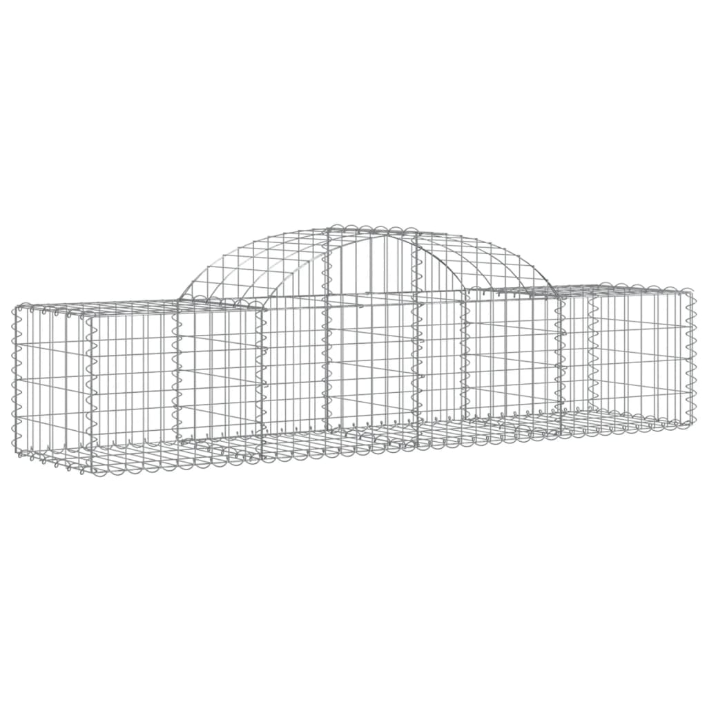 VidaXL Gabionen 18 Stück gebogen 200x50x40 60 cm verzinktes Eisen