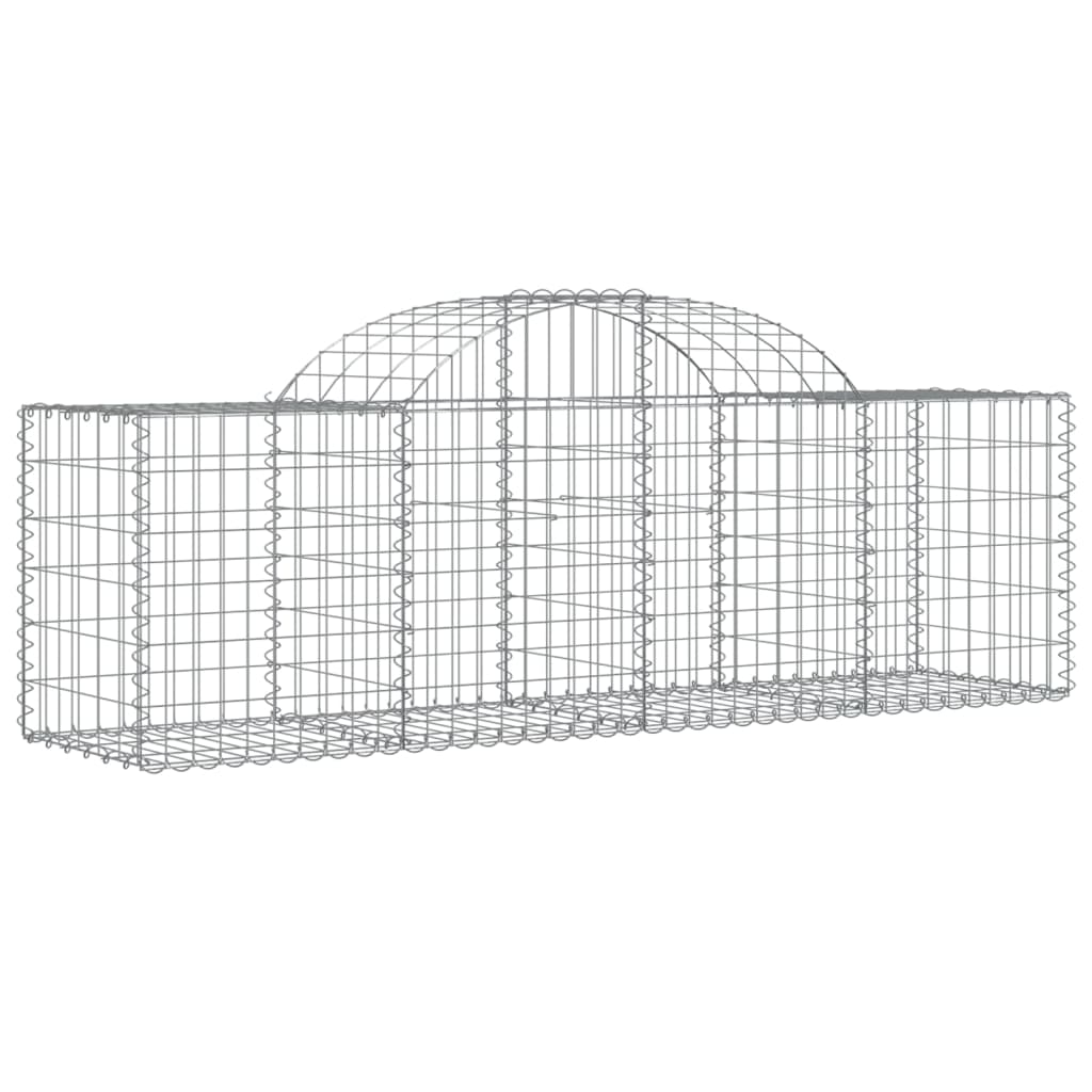 VidaXL Gabionen 15 Stück gebogen 200x50x60 80 cm verzinktes Eisen