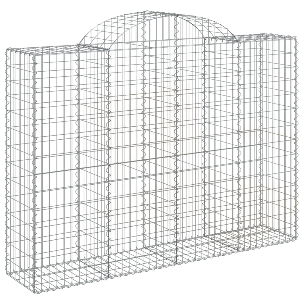 VidaXL Gabionen 4 Stück gebogen 200x50x140 160 cm Eisen
