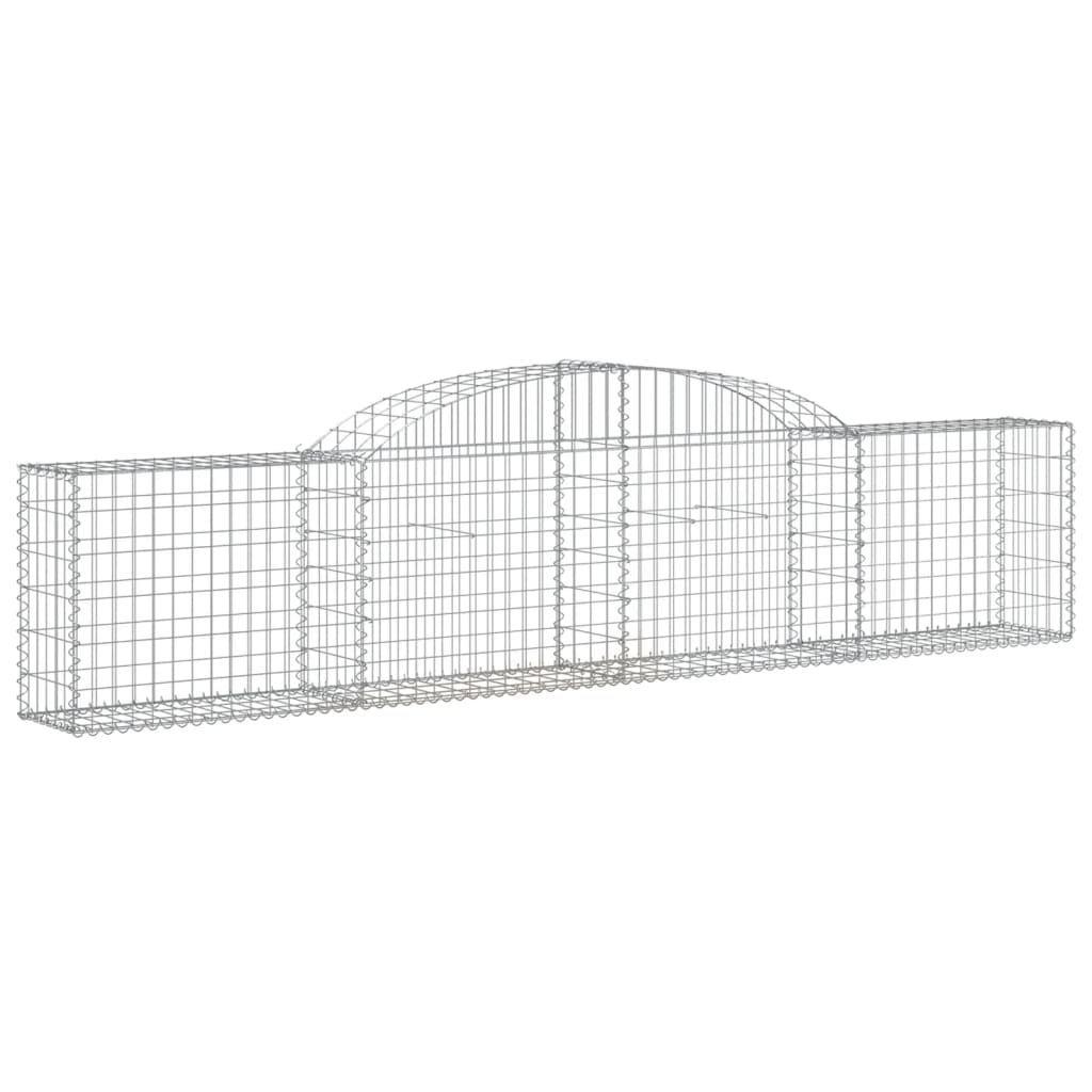 VidaXL Gabionen 4 Stück gebogen 300x30x60 80 cm verzinktes Eisen