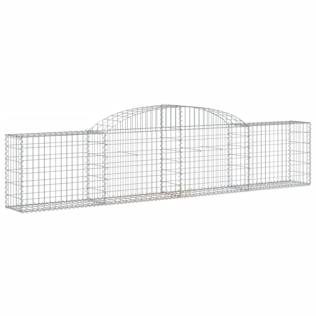 VidaXL Gabionen 13 Stück gebogen 300x30x60 80 cm verzinktes Eisen