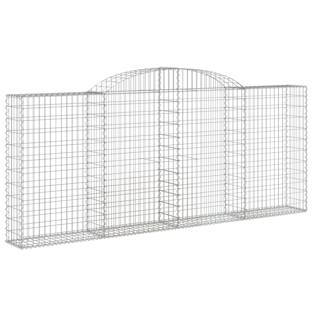 VidaXL Gabionen 4 Stück gebogen 300x30x120 140 cm Eisen