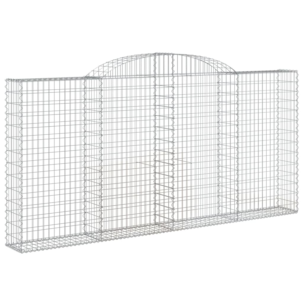 VidaXL Gabionen 7 Stk. gebogen 300x30x140 160 cm Eisen