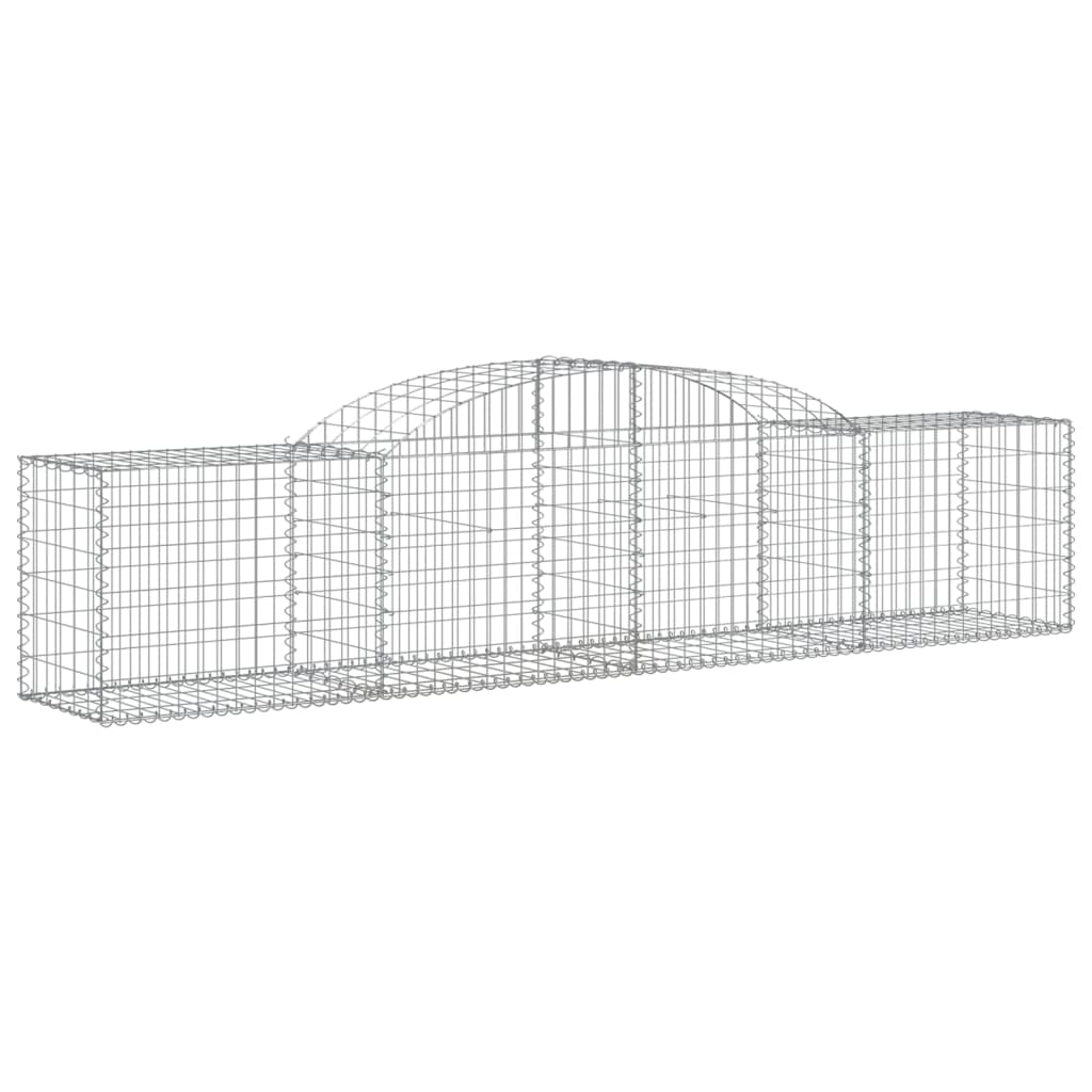 VidaXL Gabionen 13 Stück gebogen 300x50x60 80 cm verzinktes Eisen