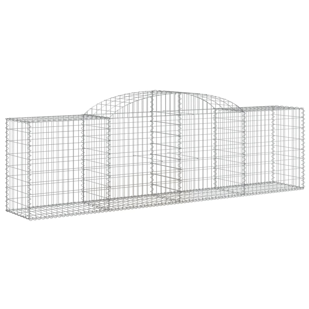 VidaXL Gabionen 5 Stück gebogen 300x50x80 100 cm verzinktes Eisen