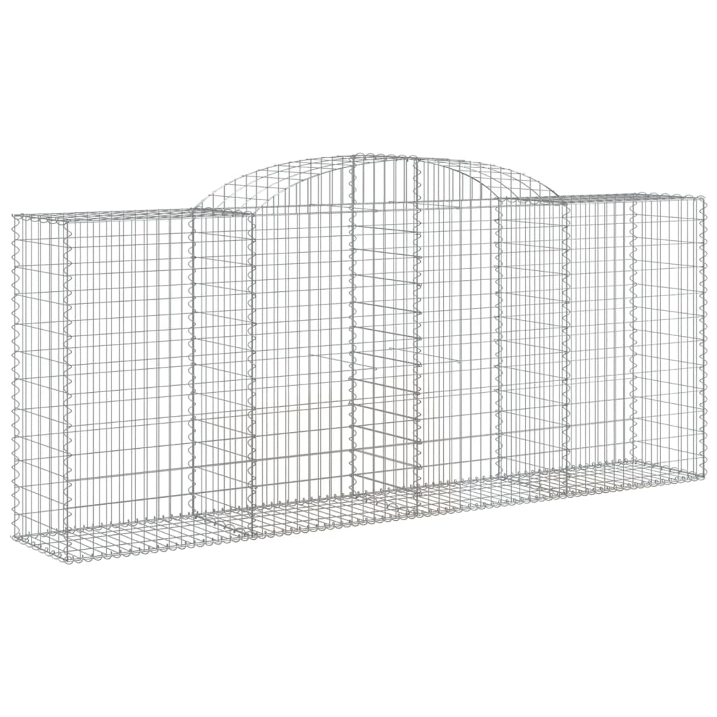 VidaXL Gabionen 5 Stück gebogen 300x50x120 140 cm Eisen