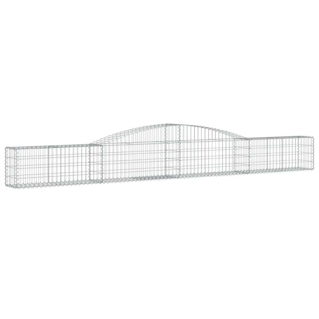 VidaXL Gabionen 4 Stück gebogen 400x30x40 60 cm Eisen