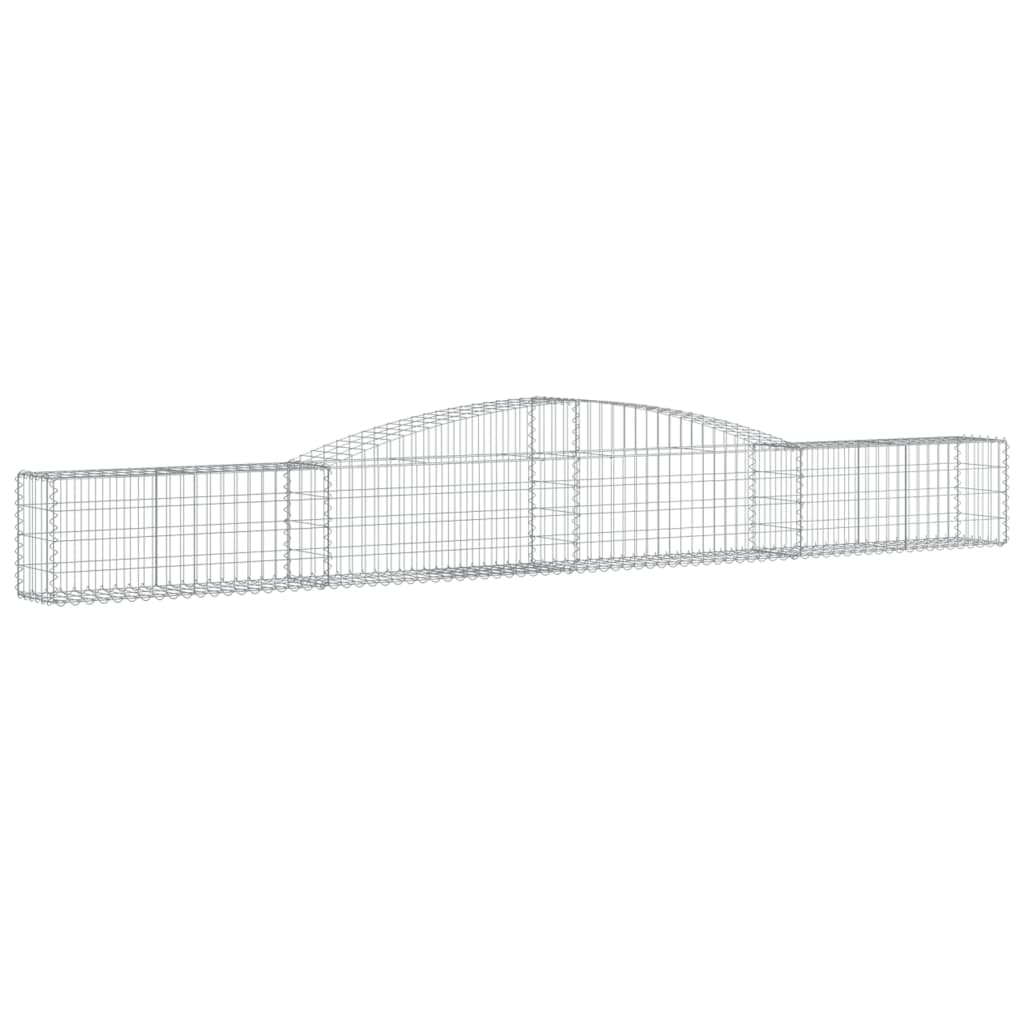 VidaXL Gabionen 6 Stück gebogen 400x30x40 60 cm Eisen