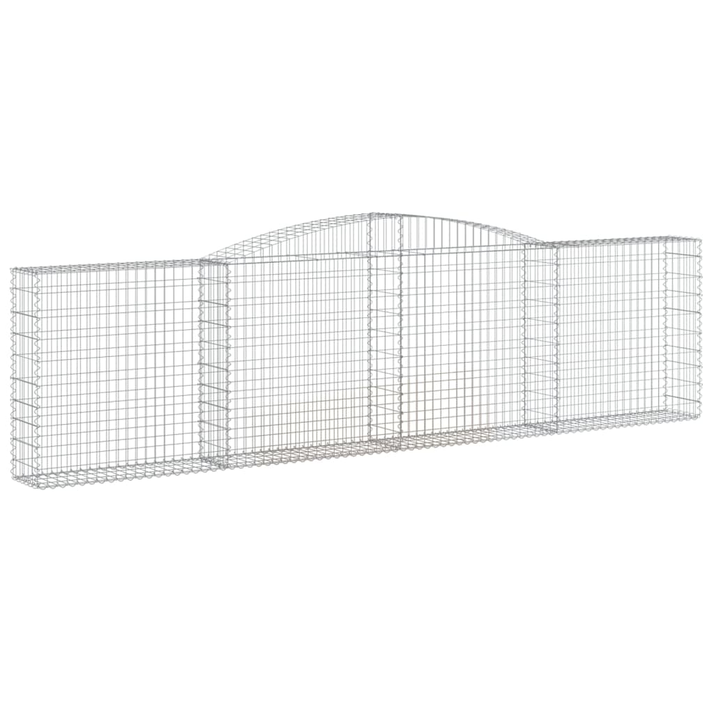 VidaXL Gabionen 3 Stück gebogen 400x30x100 120 cm Eisen
