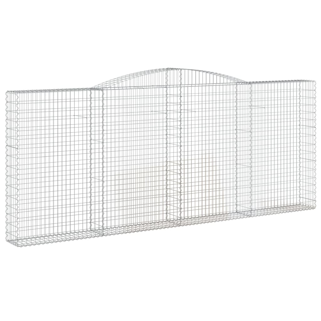 VidaXL Gabionen 2 Stück gebogen 400x30x160 180 cm Eisen