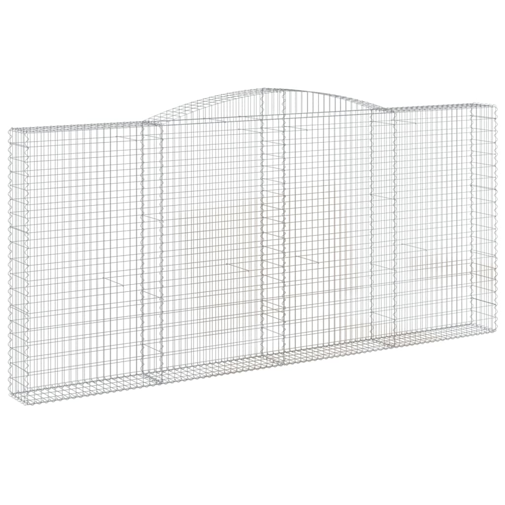 VidaXL Gabionen 3 Stück gebogen 400x30x180 200 cm Eisen