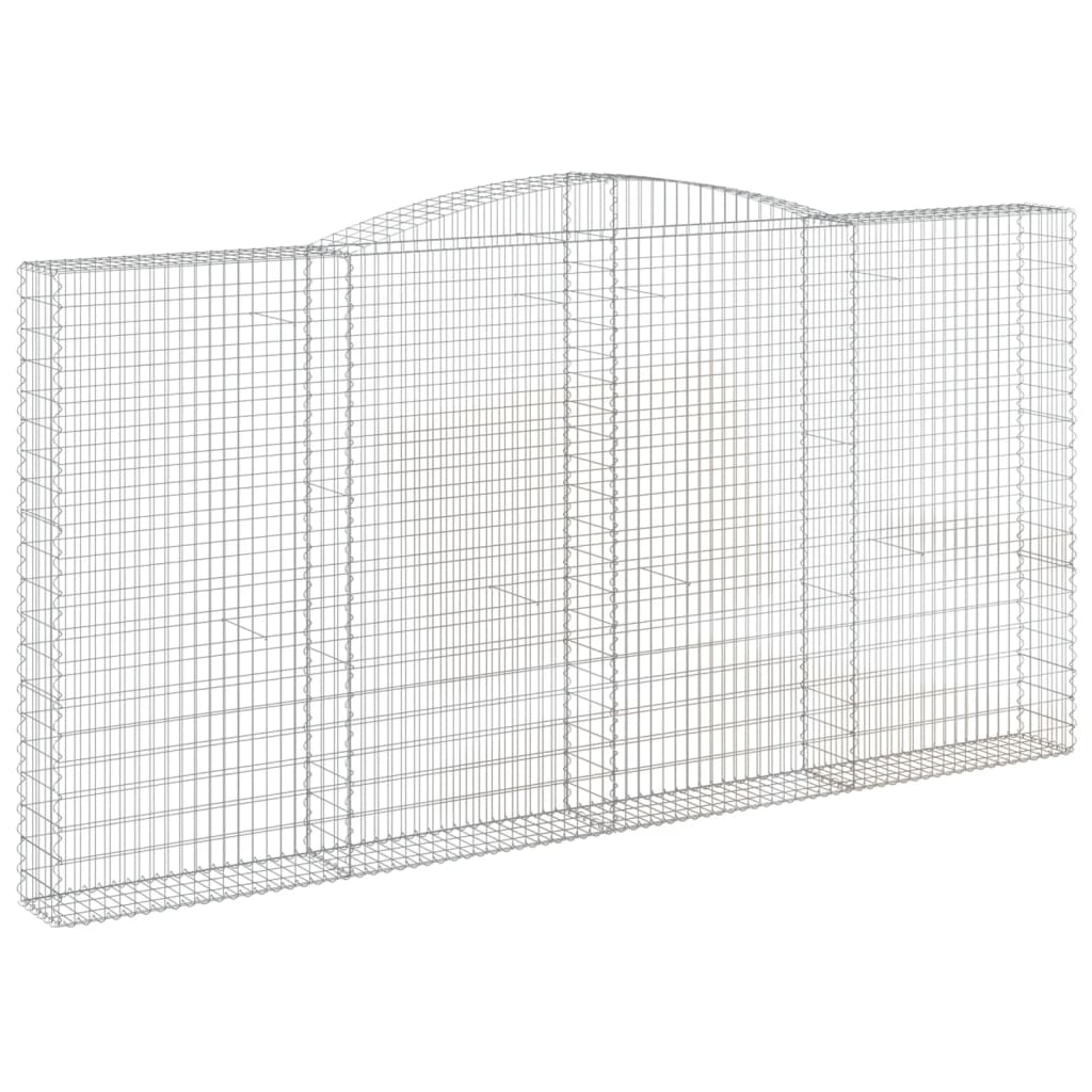 VidaXL Gabionen 3 Stück gebogen 400x30x200 220 cm Eisen