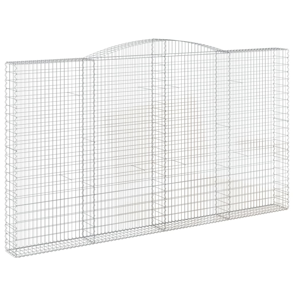 VidaXL Gabionen 2 Stück gebogen 400x30x220 240 cm Eisen