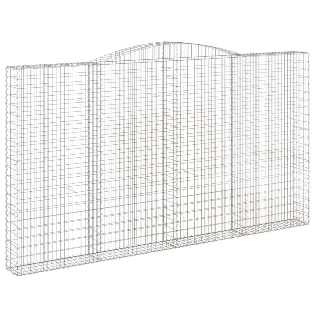 VidaXL Gabionen 3 Stück gebogen 400x30x220 240 cm Eisen