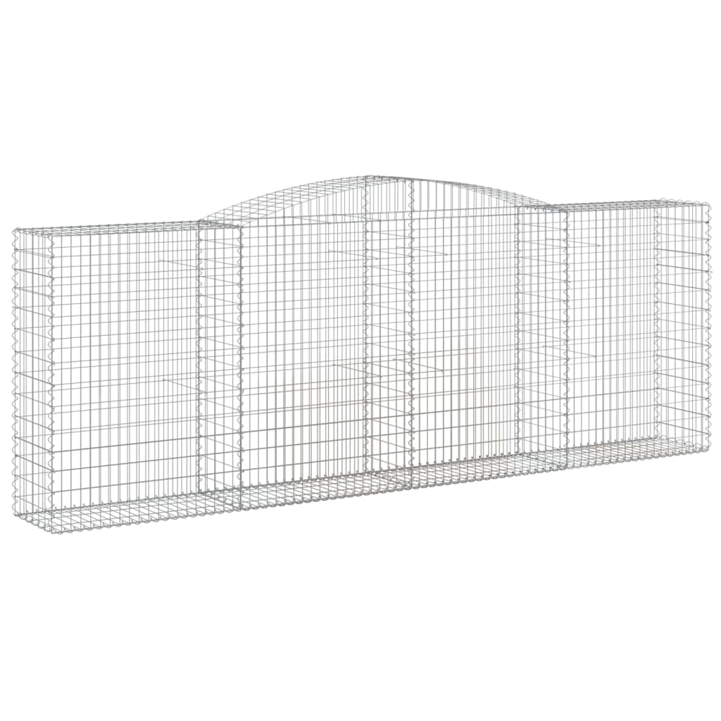 VidaXL Gabionen 3 Stück gebogen 400x50x140 160 cm Eisen