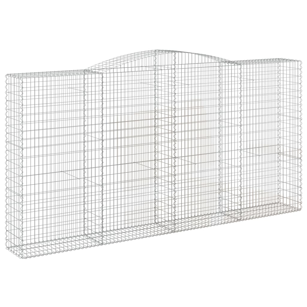 VidaXL Gabionen 4 Stück gebogen 400x50x200 220 cm Eisen