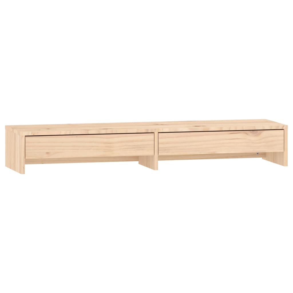 Vidaxxl Monitorständer 100x27x15 cm massives Kiefernholz