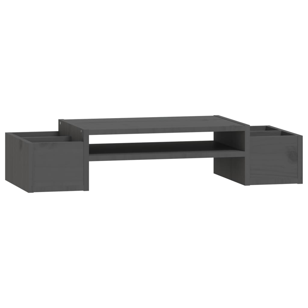 Vidaxx Monitorständer 70x27,5x15 cm massives Kiefernholz grau