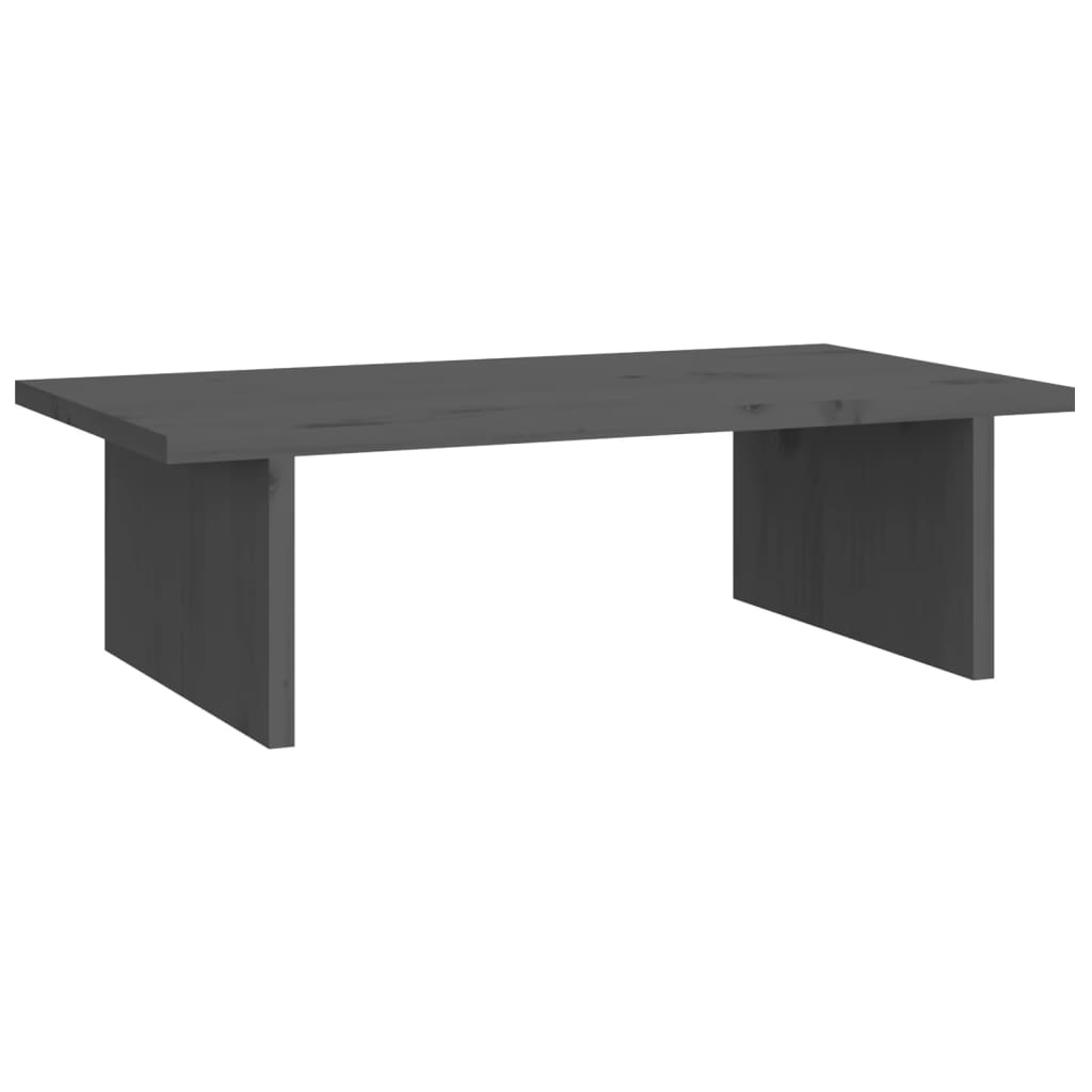 Vidaxx Monitorständer 50x27x15 cm massives Kiefernholz grau