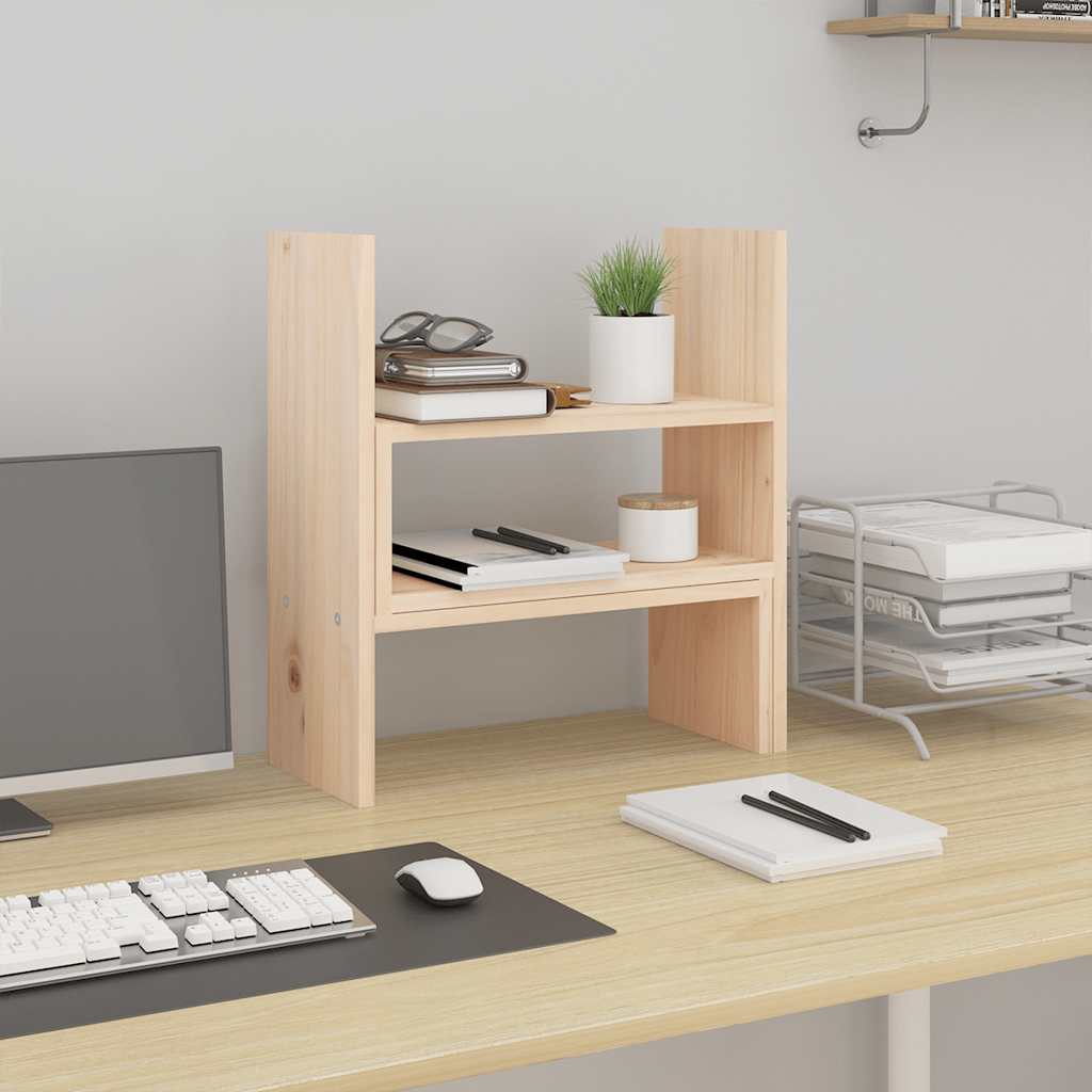 Vidaxxl Monitorständer (39-72) x 17 x 43 cm aus massivem Kiefernholz