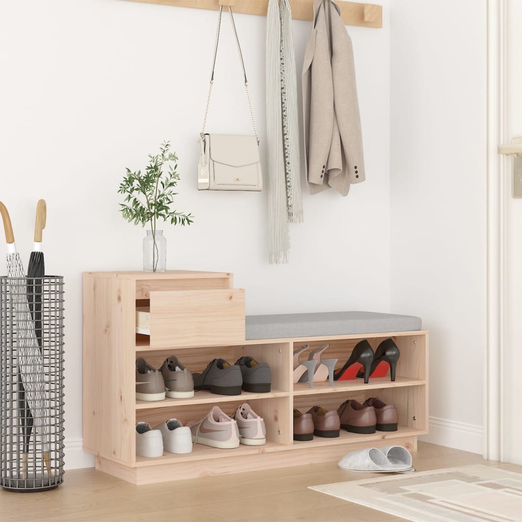 Vidaxx Schuhschrank 110x34x61 cm massives Kiefernholz