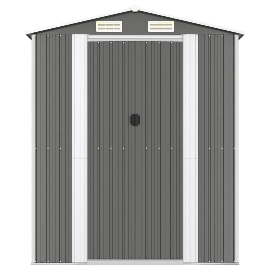 VidaXL Gartenhaus 192x191x223 cm verzinkter Stahl hellgrau