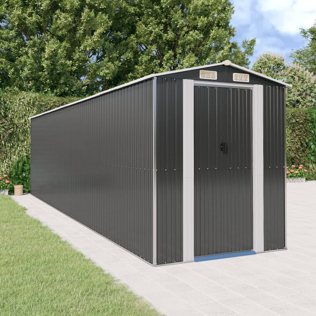 VidaXL Gartenhaus 192x772x223 cm verzinkter Stahl Anthrazit