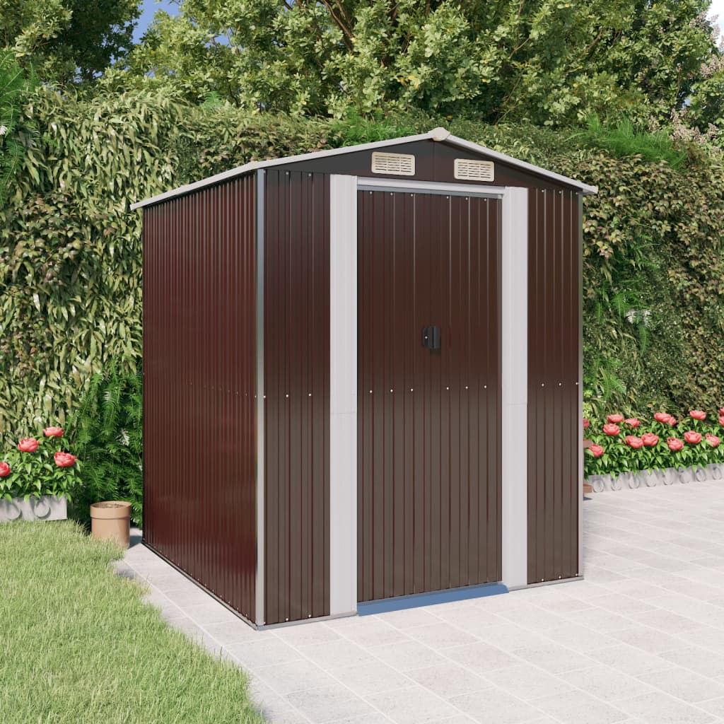 VidaXL Gartenhaus 192x191x223 cm verzinkter Stahl dunkelbraun