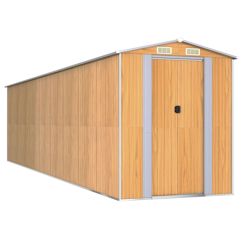 VidaXL Gartenhaus 192x772x223 cm verzinkter Stahl hellbraun