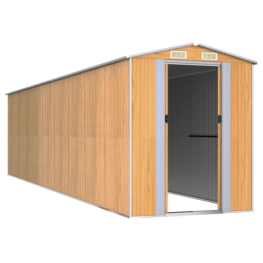 VidaXL Gartenhaus 192x772x223 cm verzinkter Stahl hellbraun