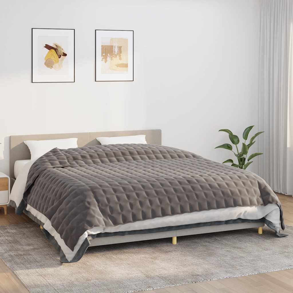 Vidaxx Gewichtsdecke 220x260 cm 15 kg Stoff grau