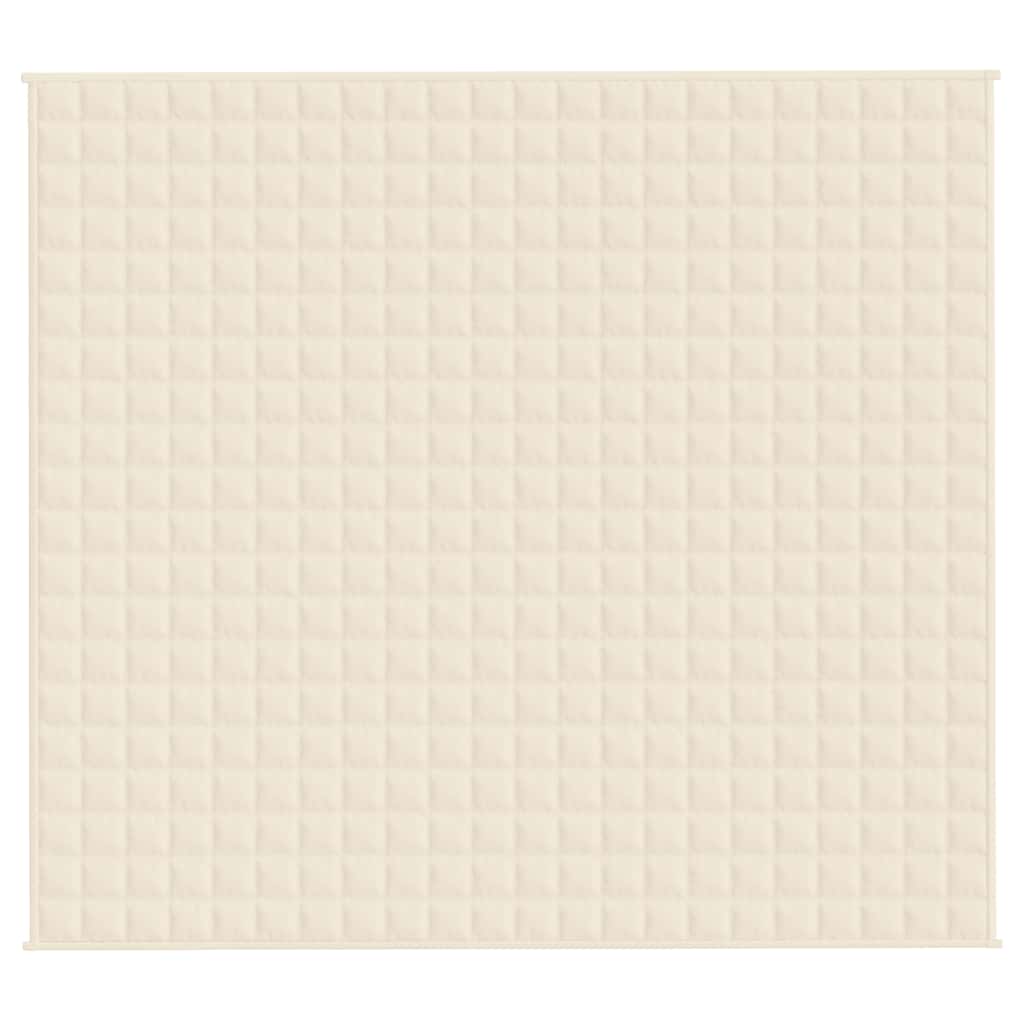 Vidaxx Gewichtsdecke 200x225 cm 9 kg Stoff hellcreme