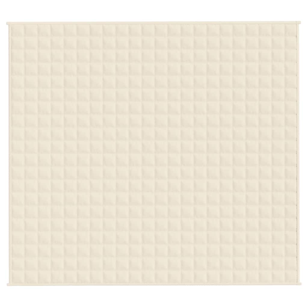 Vidaxx Gewichtsdecke 200x225 cm 13 kg Stoff hellcreme