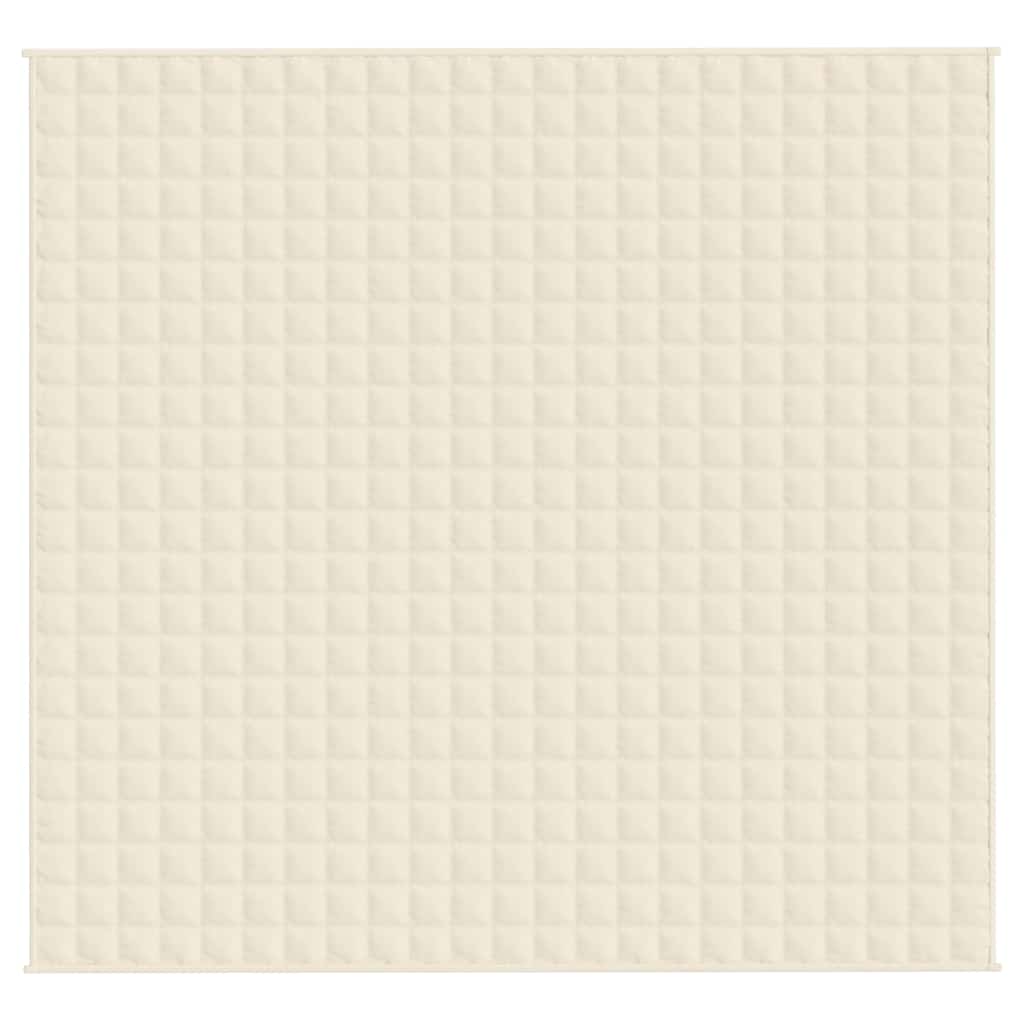 Vidaxx Gewichtsdecke 220x235 cm 11 kg Stoff hellcreme